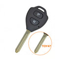 Toyota Remote Key Shell 2 Button Toy47